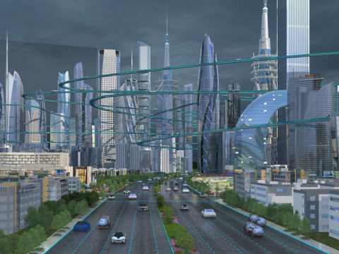 Science and technology city 3D Model