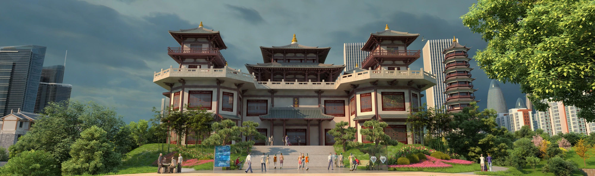 Ancient building 3D Model .c4d .max .obj .3ds .fbx .stl .blend 