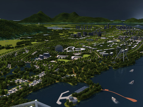 Riverside building 3Dモデル