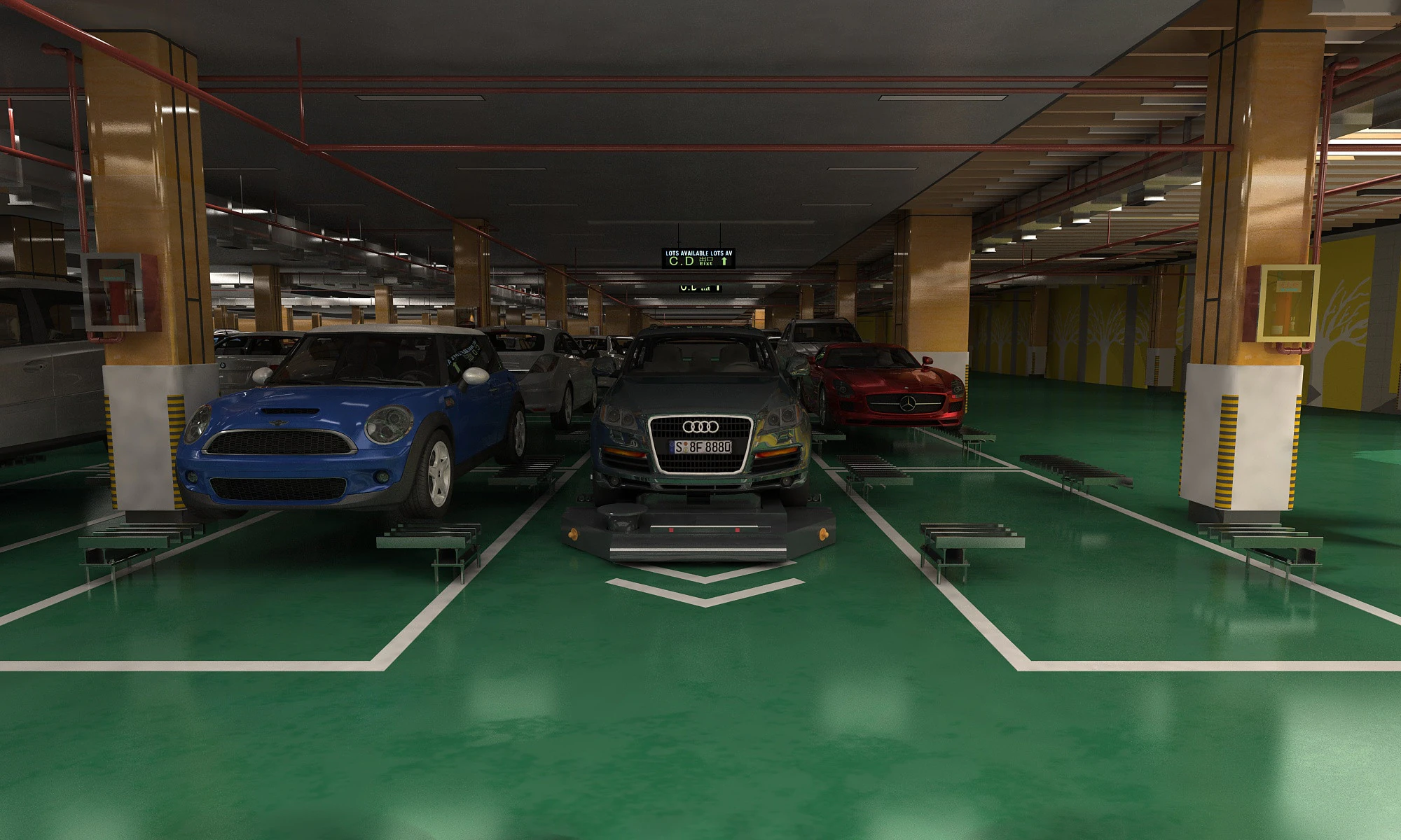 Smart garage 3D Model .c4d .max .obj .3ds .fbx .stl .blend 