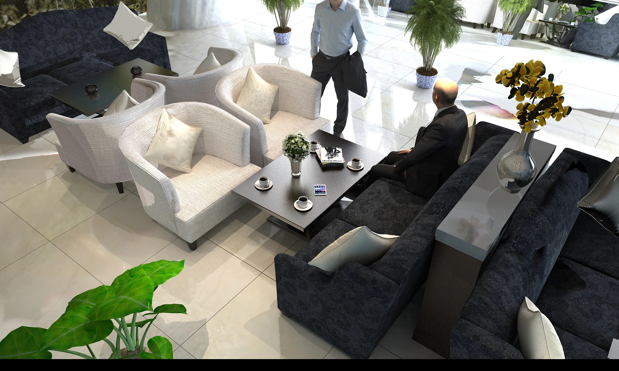 Coffee shop 3D Model .c4d .max .obj .3ds .fbx .stl .blend 