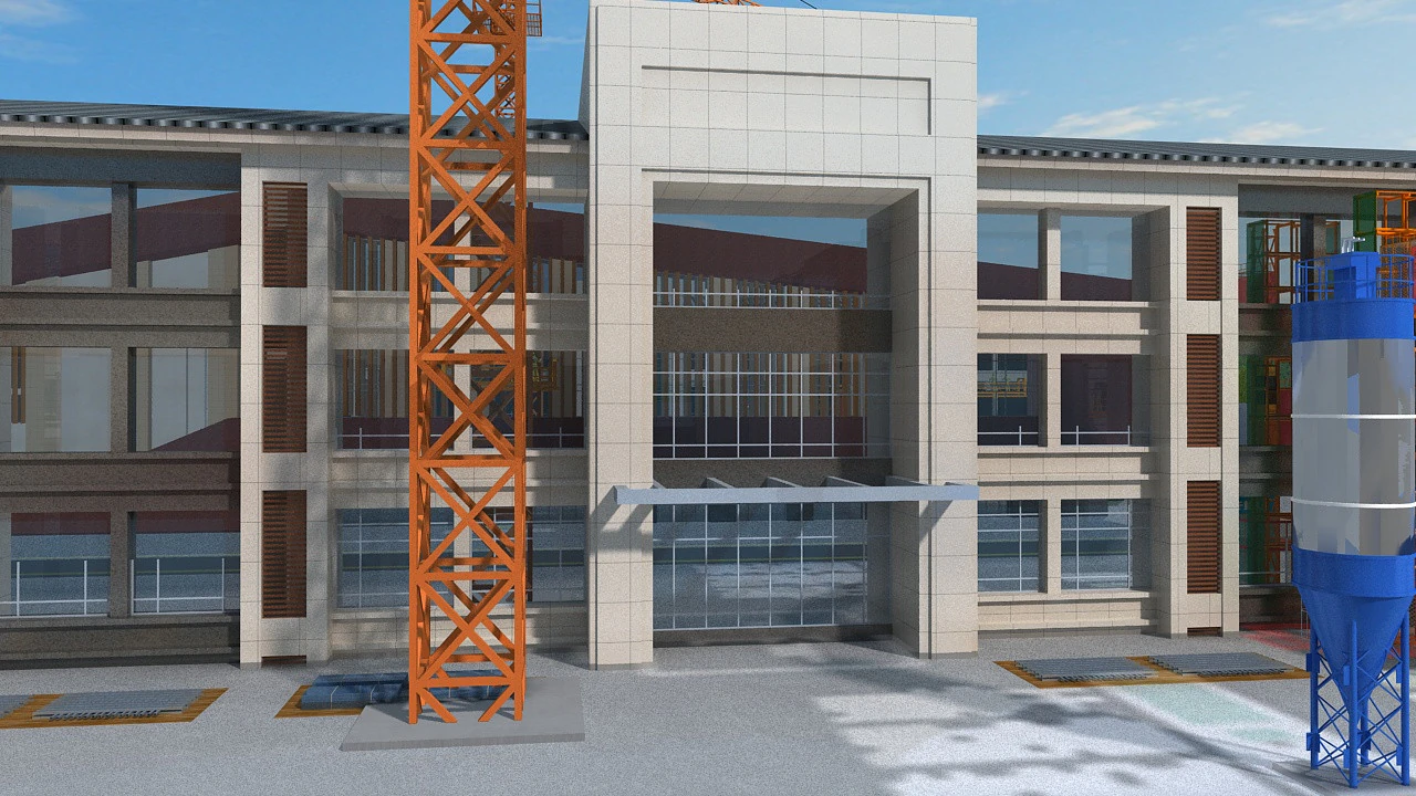 建設現場 3Dモデル .c4d .max .obj .3ds .fbx .stl .blend 