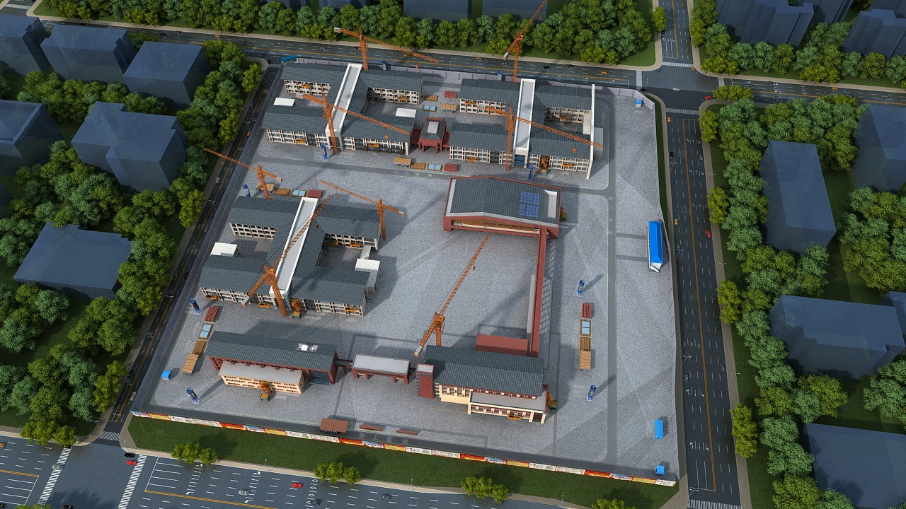 Construction site 3D Model .c4d .max .obj .3ds .fbx .stl .blend 