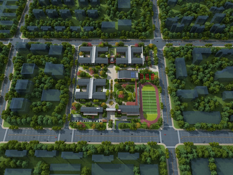 School 3D 模型