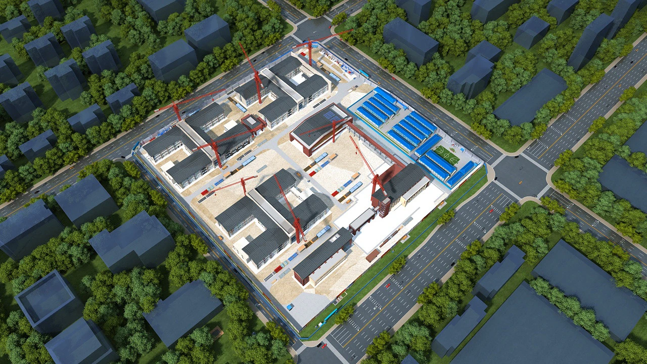 建設現場 3Dモデル .c4d .max .obj .3ds .fbx .stl .blend