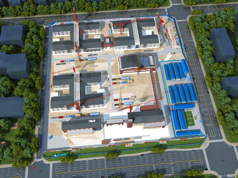 Construction site Modello 3D