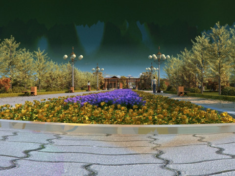 Plaza 3Dモデル