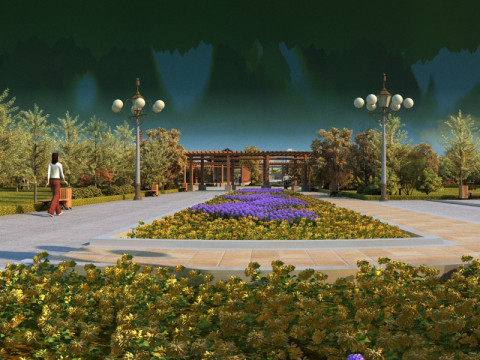 Plaza 3D Model