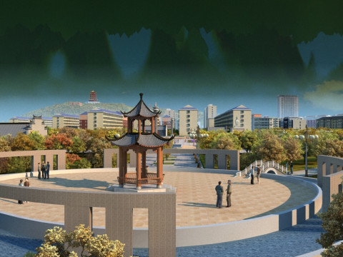 Plaza 3D Model