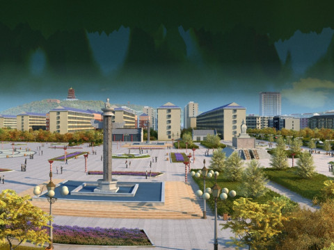 Plaza 3D Model