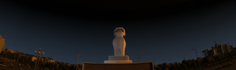 Night view of square 3D Model .c4d .max .obj .3ds .fbx .stl .blend 