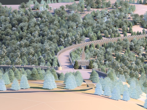 도시 공원 3D 모델