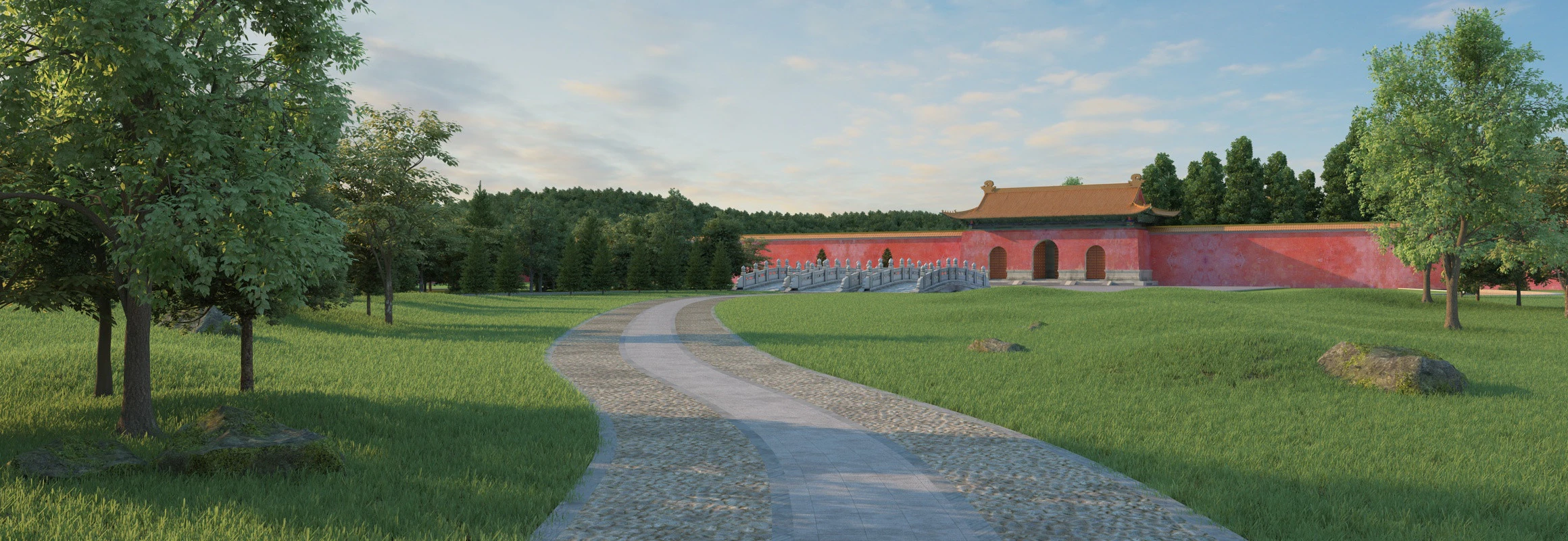 Ancient building 3D Model .c4d .max .obj .3ds .fbx .stl .blend 