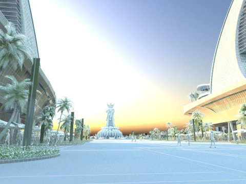 Statue of Guanyin of the South China Sea 3D Model