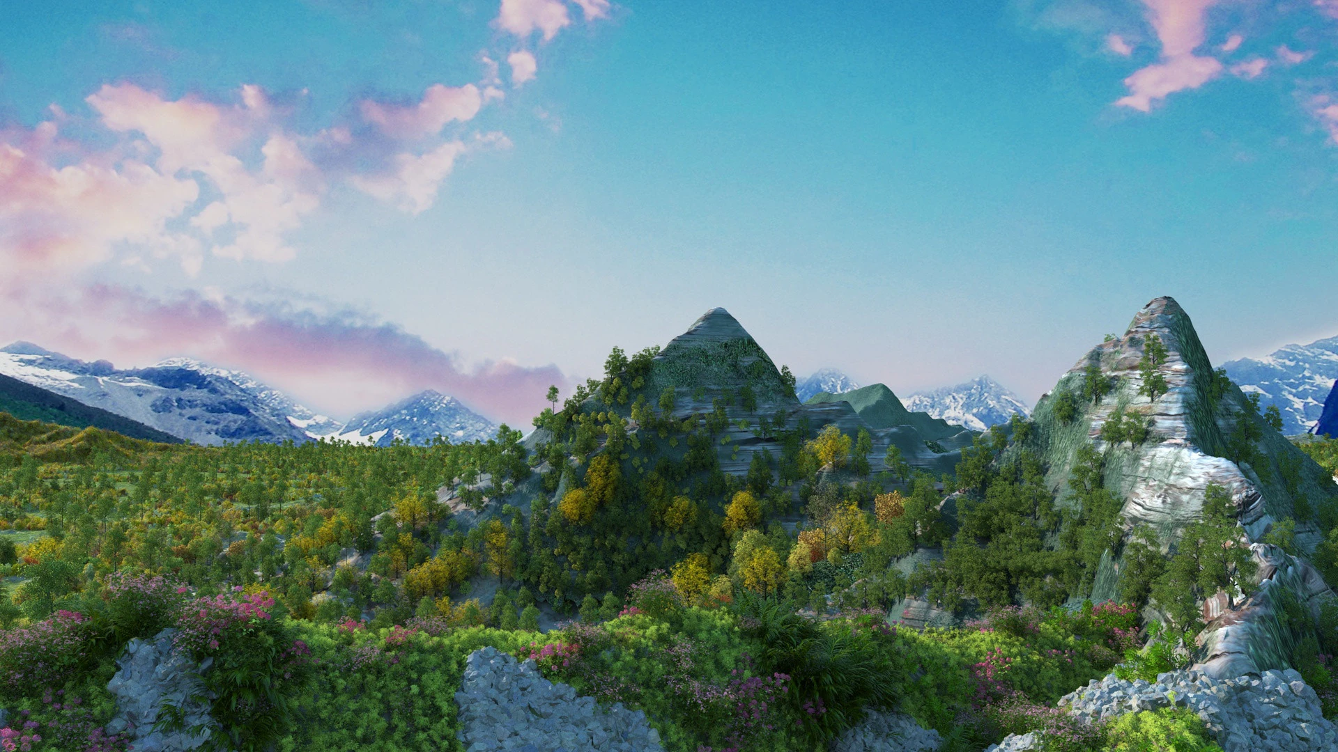 Mountain 3D Model .c4d .max .obj .3ds .fbx .stl .blend 
