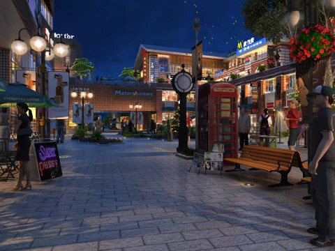 Commercial street 3D Model