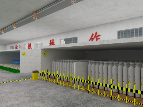 Dangerous goods warehouse 3D Model