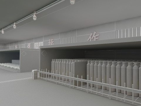 Dangerous goods warehouse 3D Model