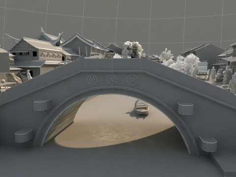 Ancient town 3D Model