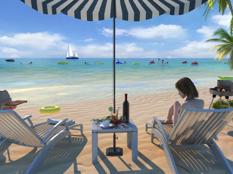 Seaside 3D Model