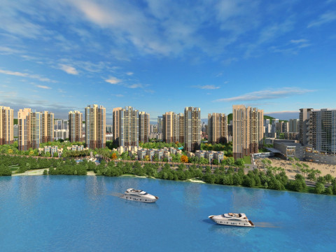 The surface of the river Model 3D