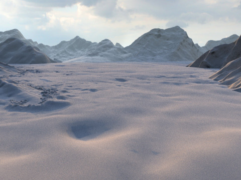 Snowy mountain 3Dモデル