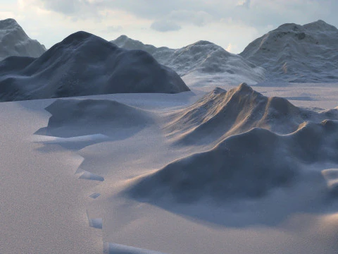 Snowy mountain 3D Model