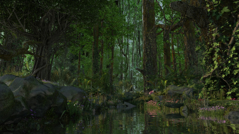 Rain forest 3D Model .c4d .max .obj .3ds .fbx .stl .blend 