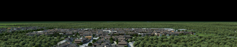 Ancient town Model 3D .c4d .max .obj .3ds .fbx .stl .blend 