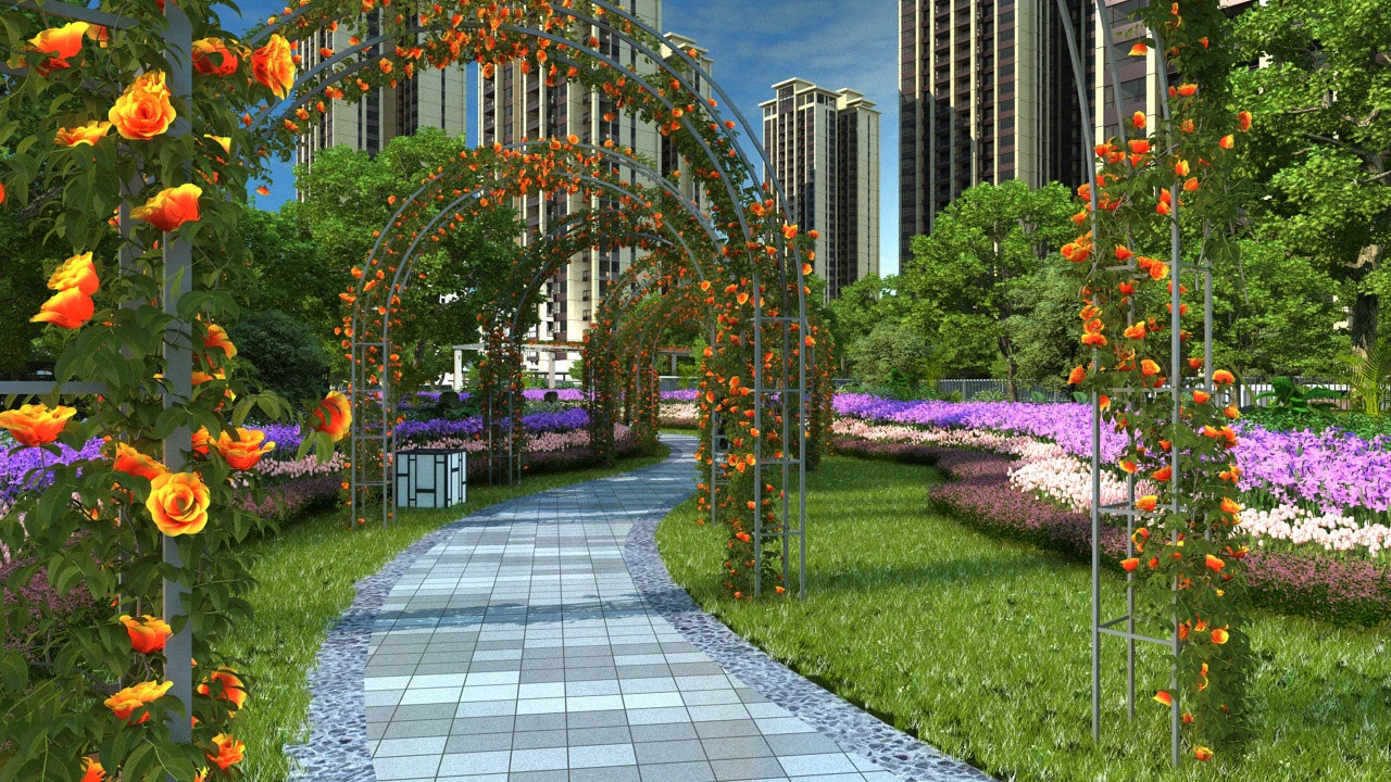 Pergola 3D Model .c4d .max .obj .3ds .fbx .stl .blend 