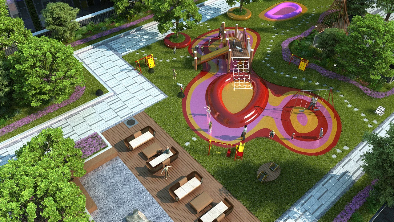 Childrens activity area 3D Model .c4d .max .obj .3ds .fbx .stl .blend 