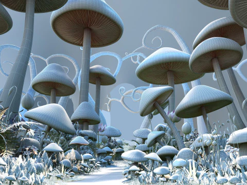 Sewant mushrooms 3D Model