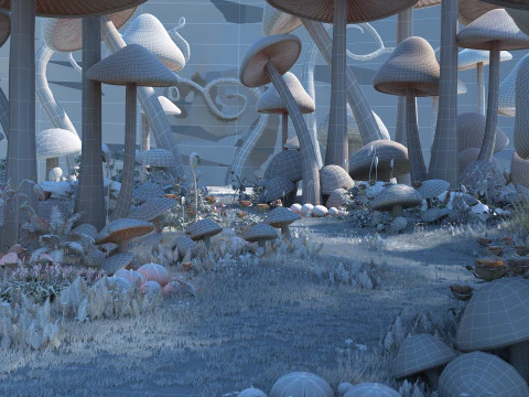 Sewant mushrooms 3D Model