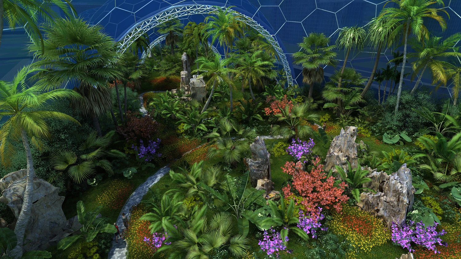 Tropical rainforest 3D Model .c4d .max .obj .3ds .fbx .stl .blend 
