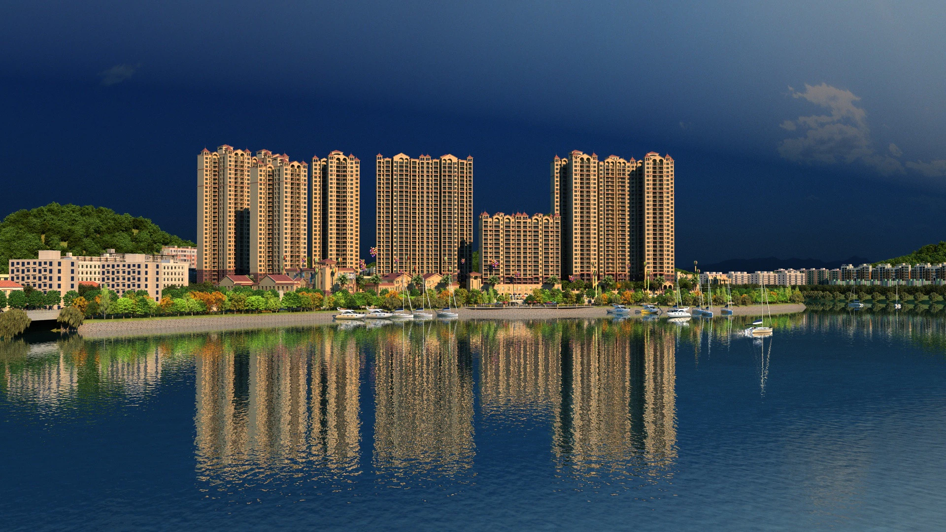 Urban architecture 3D Model .c4d .max .obj .3ds .fbx .stl .blend 