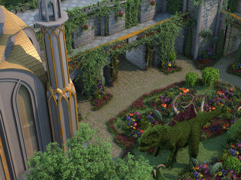 Courtyard 3D Model