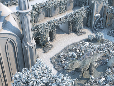 Courtyard 3D Model