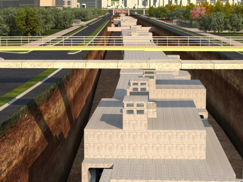 Urban pipeline Modello 3D