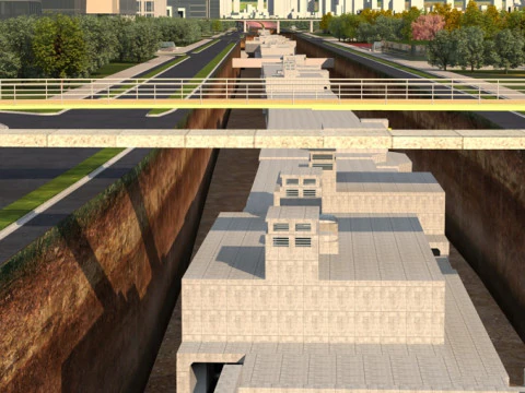 Urban pipeline 3D Model