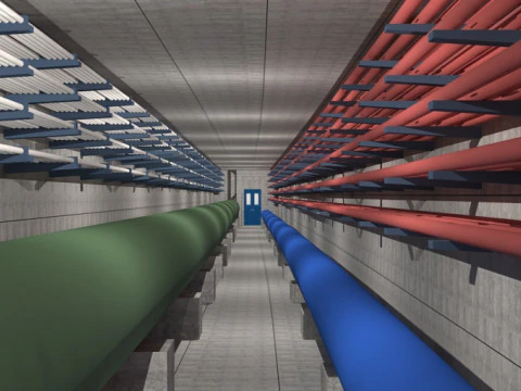 Urban pipeline 3D Model