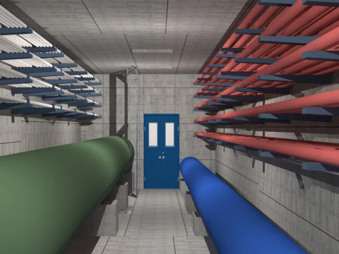 Urban pipeline 3D Model