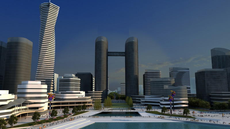 Urban architecture Model 3D .c4d .max .obj .3ds .fbx .stl .blend 