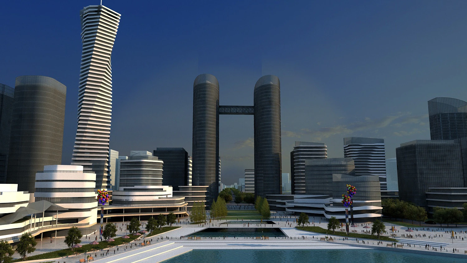 Urban architecture 3D Model .c4d .max .obj .3ds .fbx .stl .blend 