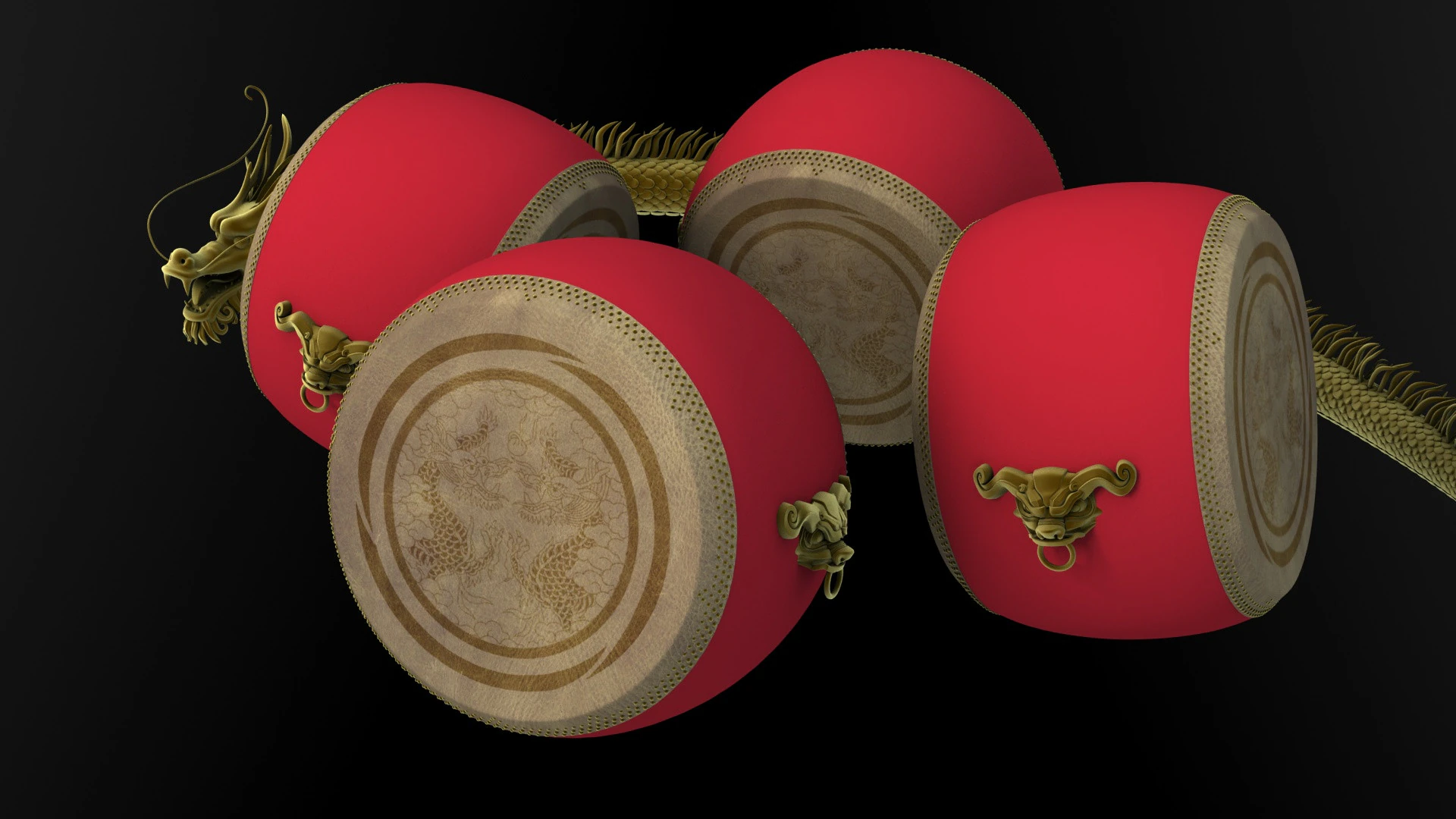 Tamburo Modello 3D .c4d .max .obj .3ds .fbx .stl .blend 