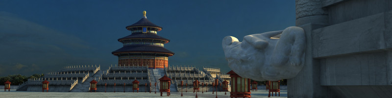 Temple of Heaven 3D 模型 .c4d .max .obj .3ds .fbx .stl .blend 