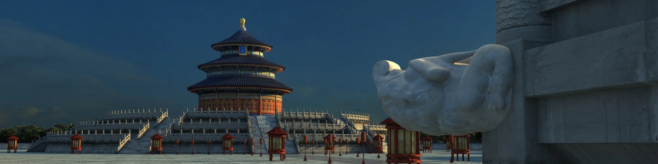 Temple of Heaven 3D Model .c4d .max .obj .3ds .fbx .stl .blend 
