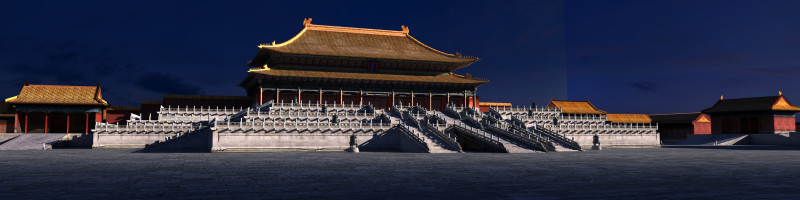 The Forbidden City 3D Model .c4d .max .obj .3ds .fbx .stl .blend