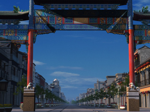 Decorated archway 3D Model