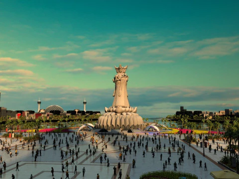 Island Plaza 3D Model
