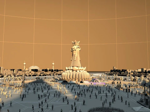 Island Plaza 3D Model
